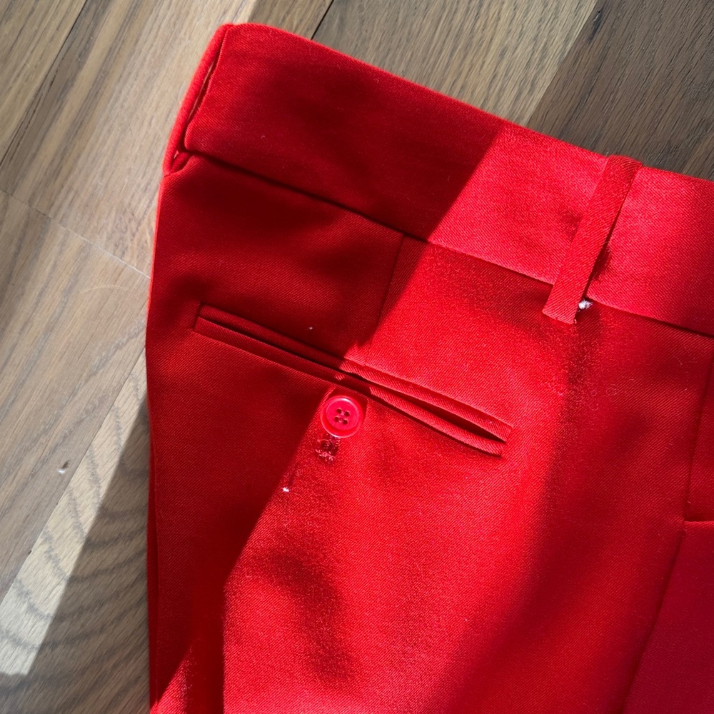 Theory Vibrant Red Trousers - Picture 5 of 8